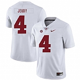 Alabama Crimson Tide 4 Jerry Jeudy White Nike College Football Jersey Dzhi,baseball caps,new era cap wholesale,wholesale hats